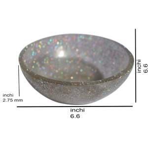 Bol en résine fabriqué à la main Accent décoratif moderne Tables basses de fruits à manger ou espaces de bureau. - Product Image 3