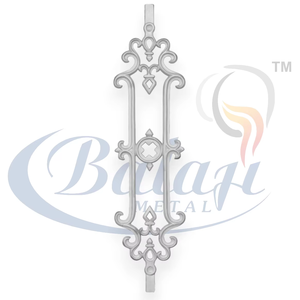 Modern Grey Cast <b>Iron</b> Straight Stair Railing for Residential Balcony 12mm Thickness 800mm Width Indoor Outdoor Balaji Metals - Product Image 1