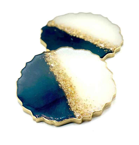 Juego de Posavasos de Resina Duraderos y Personalizables de Primera Calidad con Impresión UV, Diseños de Arte Moderno y Estilo Americano para Recuerdos de Boda - Product Image 1