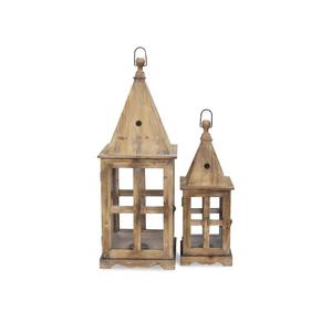 Juego de dos farolillos de diferentes tamaños de la mejor calidad, aspecto Premium hecho a mano, aspecto clásico, candelabro de farol de madera más vendido - Product Image 6