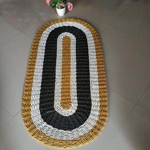 Recién llegados, Alfombra de Interior de algas marinas de forma ovalada para decoración del hogar, alfombras de paja natural, alfombras tejidas a mano - Product Image 6