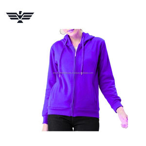 Women's <b>Black</b> Full-Zip Hooded Sweatshirt 100% Cotton Knitted Regular Length Breathable Winter Wear Anti-Pilling <b>Fleece</b> Casual - Product Image 5