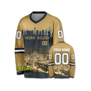 Camiseta personalizable de sarga de aparejos para hombre para hockey sobre hielo, ropa sublimada con logotipo del equipo OEM, ropa uniforme - Product Image 4