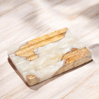 Plateau à stylos en bois et résine de qualité supérieure, design moderne, durable, fait main, décoration de bureau, idée cadeau pour la fête des pères, taille personnalisée