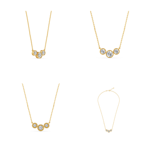 Alta calidad 1.58cts Lab Grown Diamond 18K Collar de oro amarillo y blanco EF Clarity Cable Chain para mujer Joyería fina - Product Image 5