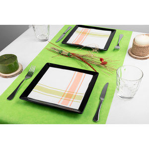 Tovaglioli da Cucina Stampati Verdi 48x48cm, Morbidi e Asciutti, B2B - Product Image 3