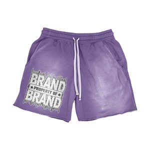 Women Black Acid Wash Shorts 320 GSM Cotton Polyester French Terry Screen Print Custom Logo Casual Fit women's shorts - Product Image 6