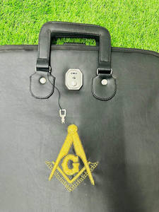 Master Mason Blue Lodge <b>Apron</b> Case Black Genuine Leather Mm Wm Provincial Masonic High Quality OEM Foldable IP67 Rated Made - Product Image 2