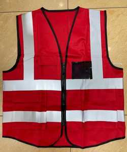 <b>Reflective</b> Wholesale 100% Polyester Backing High Visibility <b>Reflective</b> Fabric <b>Vest</b> <b>Reflective</b> Cloth Detachable Burr Style - Product Image 2