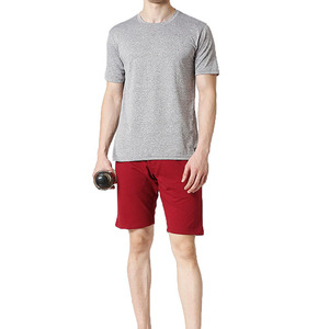 Respirant Anti-rides toile tissu solide vêtements d'été hommes Shorts décontractés fermeture à cordon couleur personnalisée vente directe d'usine - Product Image 5