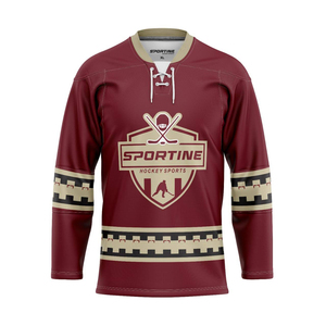 Sublimación Impreso Ecológico Unisex Camisetas de hockey sobre hielo OEM Uniformes de hockey personalizados Poliéster Transpirable Ropa deportiva de secado rápido - Product Image 1