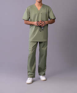 Ventes chaudes Ensemble de blouses en denim personnalisées Extensible Respirant Unisexe Jogger Blouses d'infirmière - Product Image 6