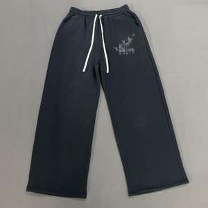 Pantalones Deportivos Casuales de Lona con Estampado DTG Personalizado al por Mayor, de Secado Rápido, Transpirables, de Pierna Recta, con Cordón, Holgados - Product Image 2