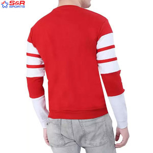 Top Premium en gros hommes sweats personnalisés col rond basiques coton mélangé à manches longues épais polaire couleur unique sweats - Product Image 2