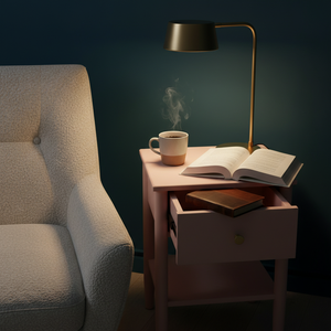 Mesa de Centro Moderna Color Rosa Pastel con Madera de Caucho Resistente y MDF para Comedor, Restaurante y Decoración del Hogar - Product Image 2