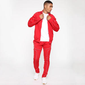 Luxury Street Fashion Tracksuit Two Piece Set <b>Zip</b> Jacket and <b>Joggers</b> with Athletic Edge - Product Image 1