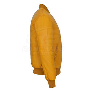 Chaqueta Bomber de Cuero Premium, Clásica, Cómoda, Moderna, Informal, Suave y a la Moda para el Día a Día - Product Image 3