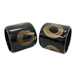 Servilletero de cuerno de vaca ecológico hecho a mano, accesorio de comedor rústico único, mesa de cuerno de búfalo, uso de fiesta, forma de anillo en stock - Product Image 5