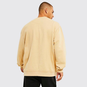 เสื้อสเวตเชิ้ตคอกลมปักโลโก้ตามสั่งสำหรับผู้ชาย เนื้อผ้าฝ้ายเรียบ ระบายอากาศได้ดี สวมใส่สบาย ดีไซน์คลาสสิก - Product Image 3