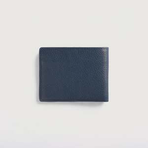 Voren Luxury Bi-fold <b>Wallet</b> Blue Genuine Leather Alligator Pattern RFID Blocking Flap Closure Short Length Embossed Vintage - Product Image 2