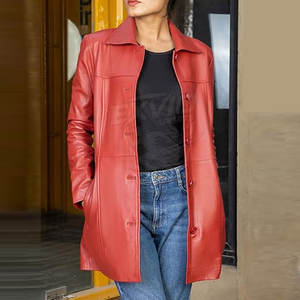 Abrigo de Cuero Clásico para Mujer, Material Resistente para el Invierno y Uso Diario - Product Image 3