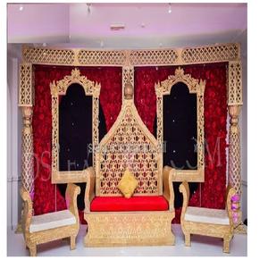Tema árabe boda novia novio amor asiento trono trasero alto para boda pareja boda india recepción escenario sofá conjunto - Product Image 1