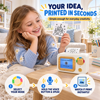 Xprinter MK1 – Nouvelle machine à autocollants portable sans encre de 2 pouces avec commande vocale IA pour enfants – Cadeaux d'anniversaire créatifs