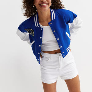 Veste universitaire pour femmes, style streetwear, logo personnalisé, vente en gros, nouvelle collection 2026, vestes universitaires courtes élégantes pour femmes - Product Image 4