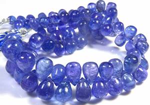 Cuentas de Tanzanita Azul Natural de Alta Calidad, Hilo de 9 Pulgadas, Forma de Lágrima, Pulido Liso, Pleocroico, 6-10 mm, Cuentas Sueltas para Joyería - Product Image 4