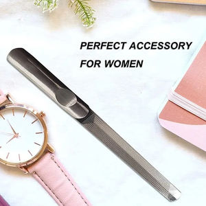 Mini lime à ongles en acier inoxydable, conception légère qui assure un contrôle facile, outil de toilettage professionnel double face pour soins de beauté - Product Image 4