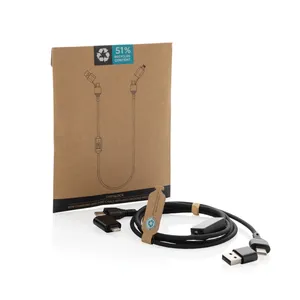 Cavo USB Personalizzato Datalock 60W RCS Sostenibile per Prodotti Promozionali - Product Image 5