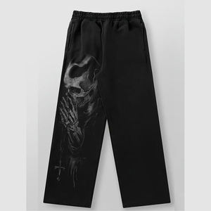 Pantalons de survêtement surdimensionnés en velours côtelé personnalisés 2025, streetwear pour hommes et femmes, gym, fitness, 100% coton, léger, avec cordon de serrage - Product Image 1