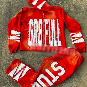 Chándal con Logotipo Personalizado, Lavado Ácido, para Hombre y Mujer, Estilo Vintage, Sudadera con Capucha, Conjunto Deportivo, Fabricante Mayorista de Pakistán - Product Image 4