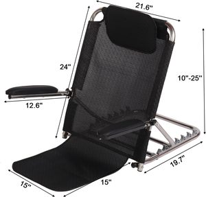 IRIS LB-001 Respaldo de Cama Ajustable con Reposabrazos, Silla Plegable Portátil para Sentarse, Soporte de Espalda para Leer, Reposacabezas para Cama - Product Image 5