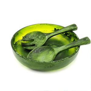 ชามเรซินขนาดกลางชามลายหินอ่อนทำมือ1ใบดีไซน์ให้ดูดีจากอินเดีย - Product Image 3