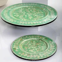 Les ensembles de nacre exquis comprennent des sous-verres de support de gâteau de plateau des plateaux de service en nacre Arabian Chocolate Shop