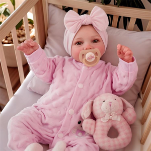 Babes ide Sunny 17 ''Realistische lächelnde wieder geborene Baby puppe Mädchen OEM Custom Großhandel Vinyl Reborn Puppen - Product Image 6