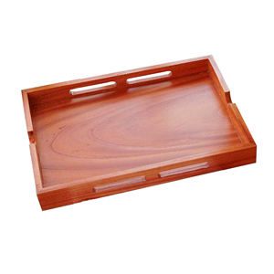 Finition naturelle Plateau de service à dessert alimentaire Plateau de service en bois de style moderne Restaurant Hôtel Fournitures Plateau de serveur de nourriture - Product Image 4
