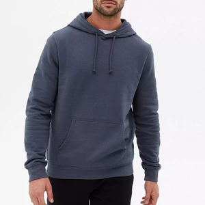 Sweat-shirt à capuche d'hiver uni pour homme, décontracté, chaud, confortable, doux, en tissu 100% coton, style quotidien, tendance, vêtements de mode - Product Image 4