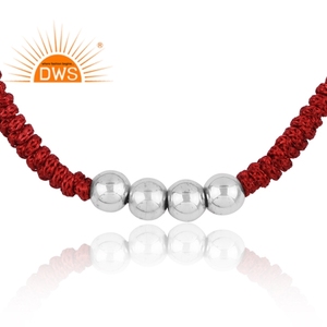 Pulsera de algodón Dori de plata de ley 925 oxidada, hecha a mano, la mejor joyería personalizada para mujer, regalo para ella. - Product Image 2
