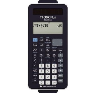 <span class=keywords><strong>Calculatrice</strong></span> scolaire noire <span class=keywords><strong>Texas</strong></span> Instruments <span class=keywords><strong>TI</strong></span>-30X Plus avec affichage 4 x 16/10 chiffres et MathPrint - Product Image 1