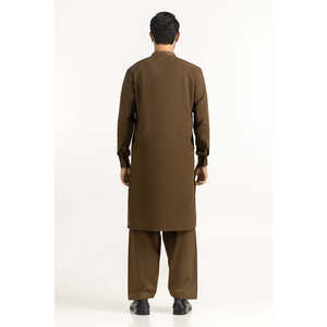Regular Fit <b>Men's</b> <b>Indian</b> and Pakistani <b>Kurta</b>/Kurti Suits Casual Needle Detection No Printing SK-EMB25-003 - Product Image 5