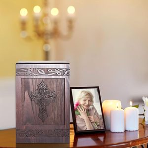 Cremation Urns <b>for</b> Human <b>Ashes</b> Adult Male Female Wooden Carved Cross Urns <b>Box</b> and Casket <b>for</b> <b>Ashes</b> Men Women Child <b>Pets</b> Cat - Product Image 4