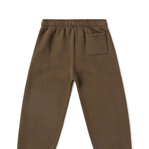 Men's Brown Cotton Sweatpants <b>Elastic</b> Waist Drawstring Casual Joggers Side Pockets Midweight Autumn Wear - Product Image 3