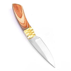 Cuchillo OEM Nordic Forge NF76, Fabricación Artesanal Industrial, Acero 12c27, Hoja Fija con Punta de Caída, Mango de Madera de 6 Pulgadas, Funda Vertical de Cuero - Product Image 5