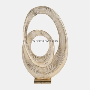 Finition couleur argent brillant en aluminium poli coulé feuille concepteur look attrayant Sculpture maison et hôtel hall décor fournitures - Product Image 2