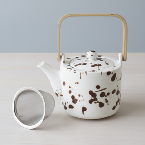 Théière en porcelaine durable de qualité supérieure 3460999-0.75 avec filtre en maille - Product Image 4