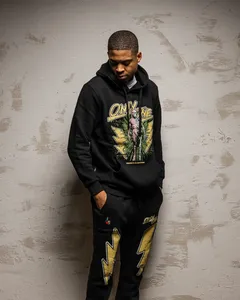 Ensemble de survêtement à capuche de créateur personnalisé, jogging en coton éponge français, streetwear, survêtements pour hommes - Product Image 1
