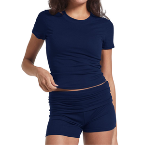 Ropa Deportiva Oem, Chándal de Verano, Logotipo Personalizado, Venta al por Mayor, Ropa de Mujer, Chándal de Verano Transpirable Liso - Product Image 3