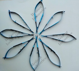 Tijeras Oftálmicas Curvas con Punta Roma, Hoja Mediana, Acero y Titanio, Instrumentos Oftálmicos Manuales - Product Image 4